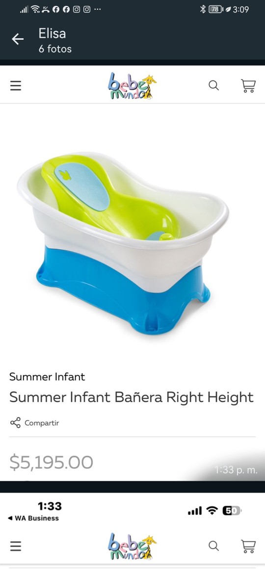 accesorios - Bañera de bebe marca  Summer infant 1