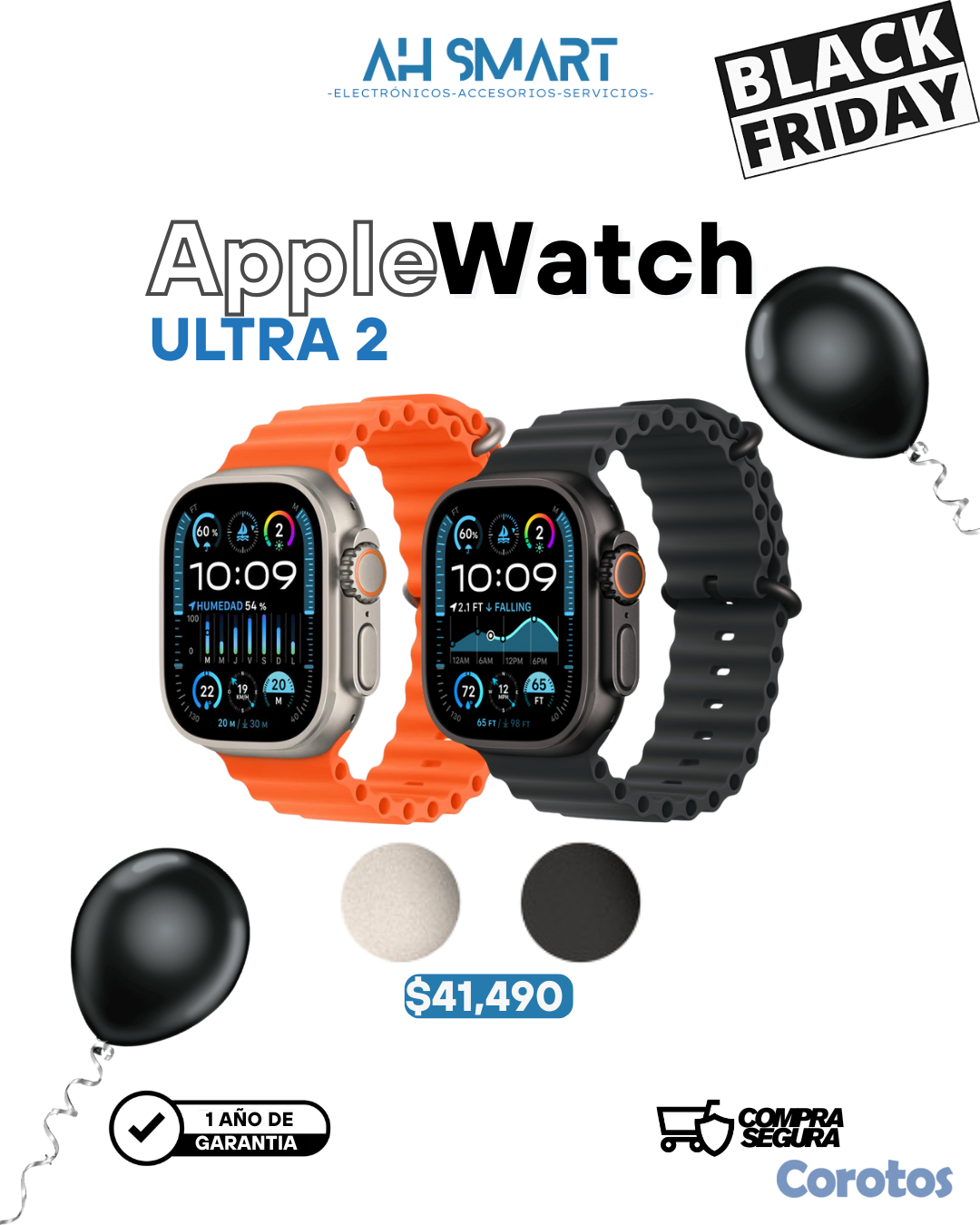 accesorios para electronica - Apple Watch Ultra 2, Ultra 3 Sellados Nuevos 1