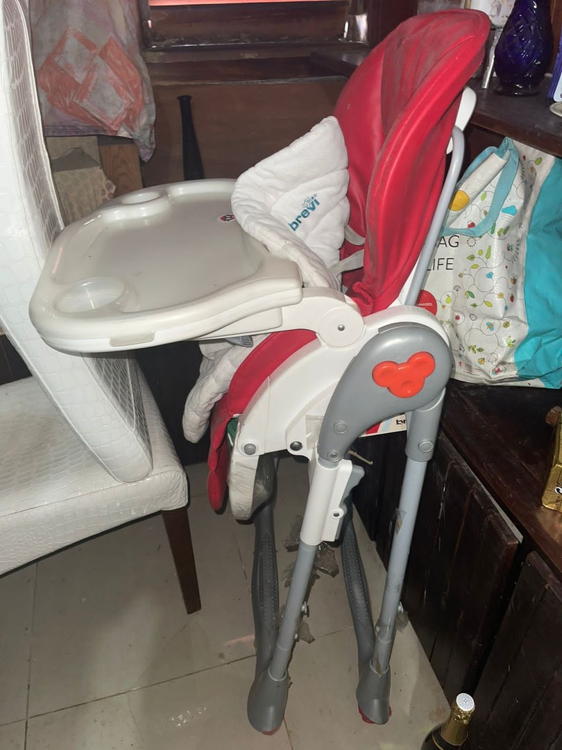 coches y sillas - Silla comedor para bebés, 3 niveles, reclinable y con ruedas.