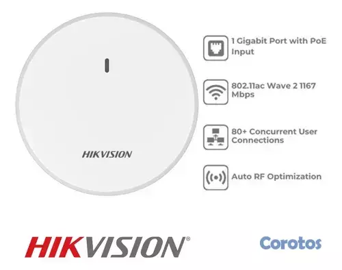 computadoras y laptops - ACCESS POINT HIKVISION WIFI 5 1200M, 1 PUERTO GIGA