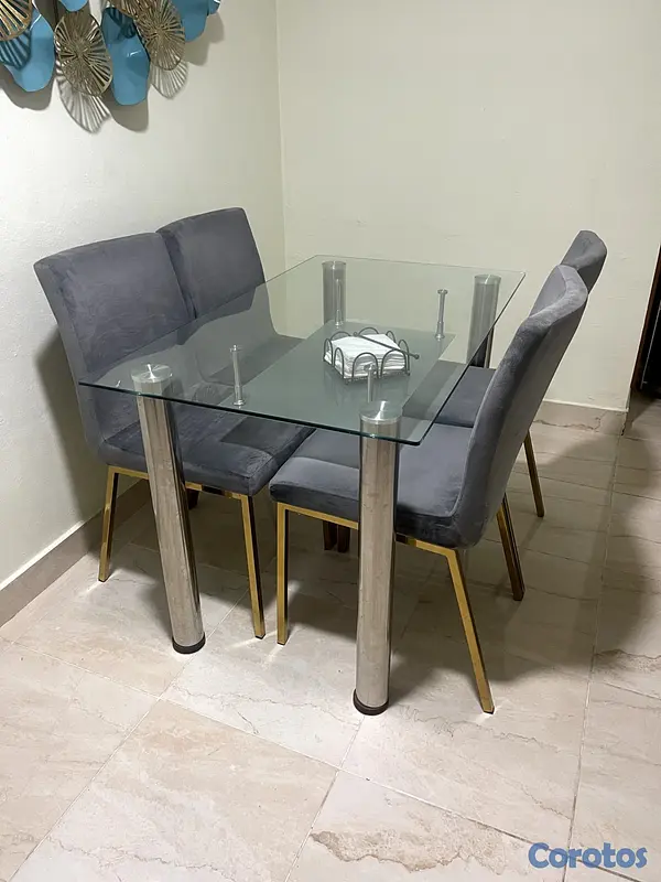 muebles y colchones - Juego de Comedor 4 sillas  4