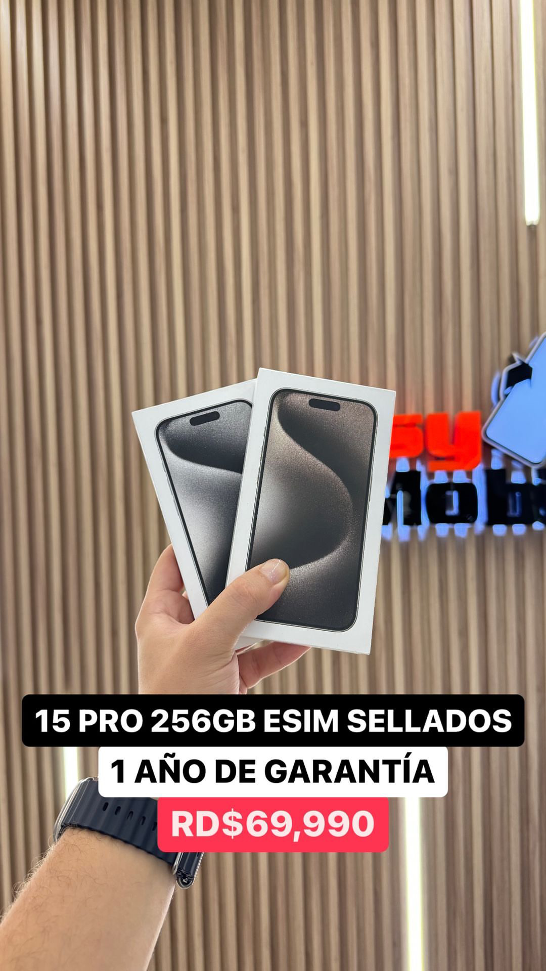 celulares y tabletas - iPHONE 15 PRO 256GB ESIM SELLADO 