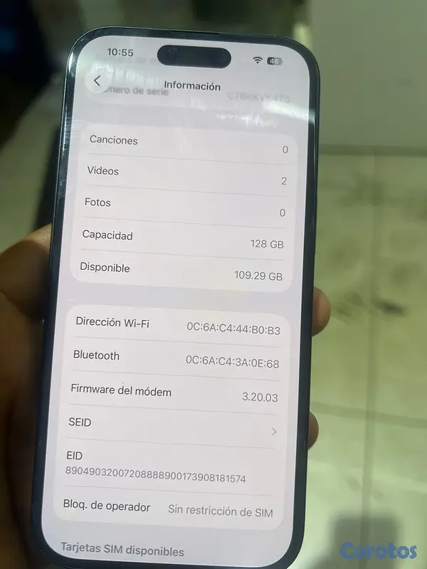 celulares y tabletas - iPhone 15 normal nuevo 100 batería esim sin caja 3