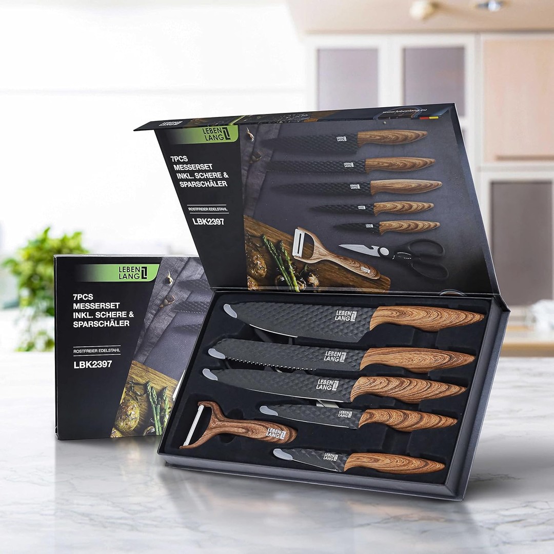 cocina - Set de cuchillos cocina 7 piezas con pelador y tijeras. 7