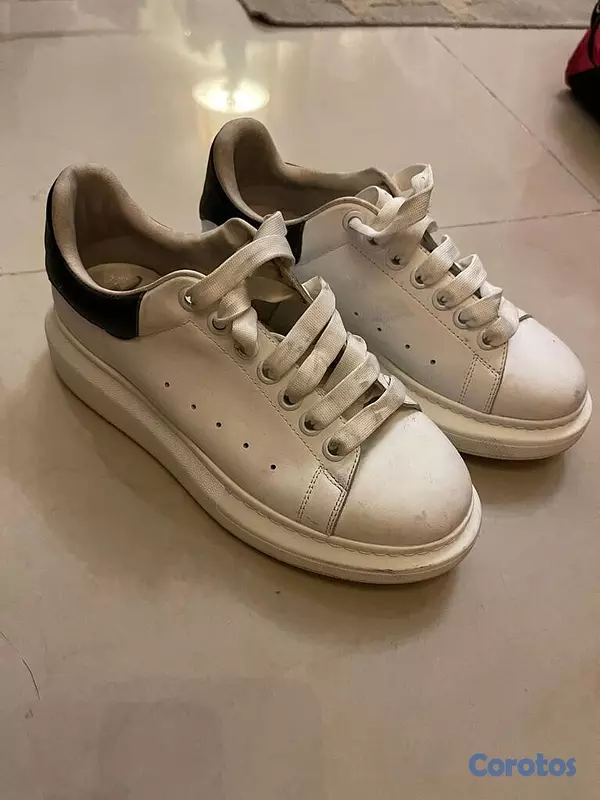 zapatos para mujer - Alexander McQueen White Sneakers 6