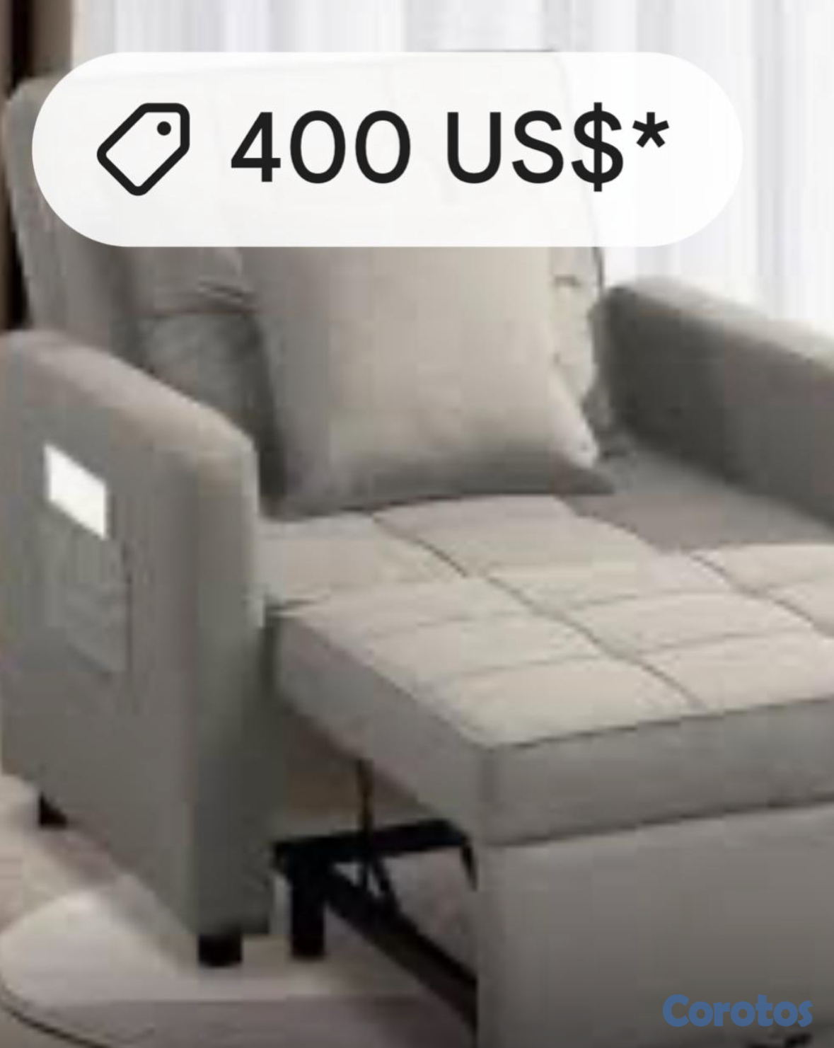 muebles y colchones - Sillón sofá cama de una plaza  4