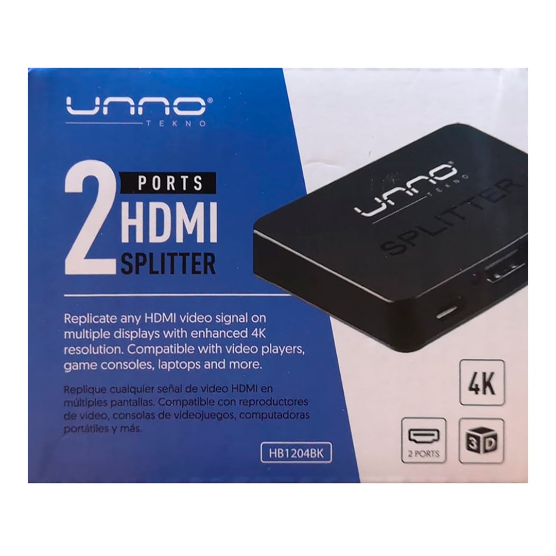 computadoras y laptops - SPLITTER HDMI 4K DE 2 PUERTOS HB1204BK
 0