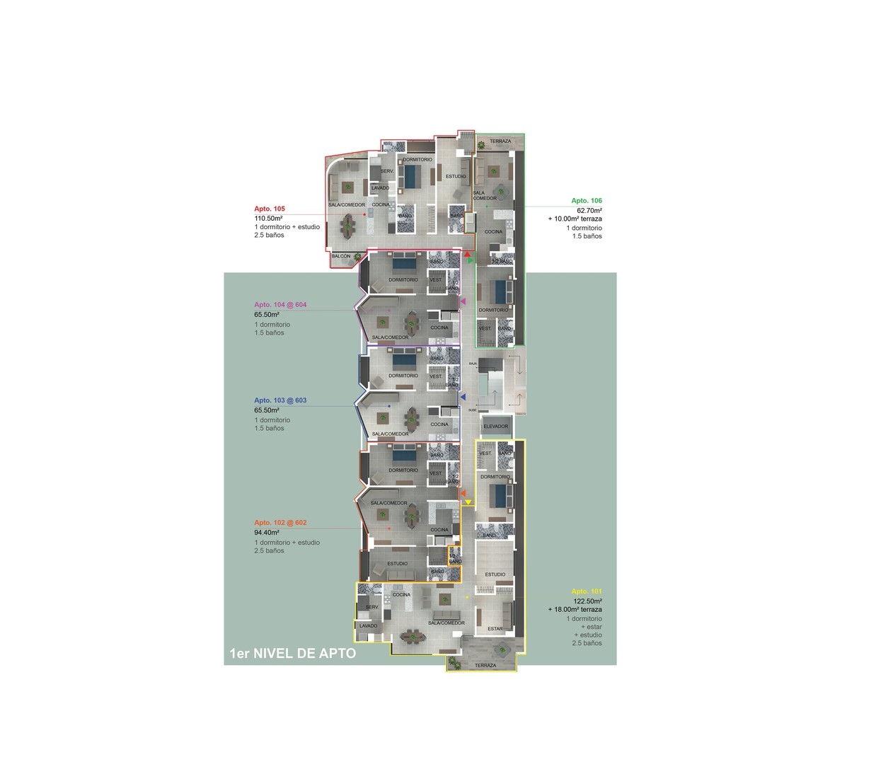 apartamentos - Lujoso Proyecto en venta en la Zona Universitaria 