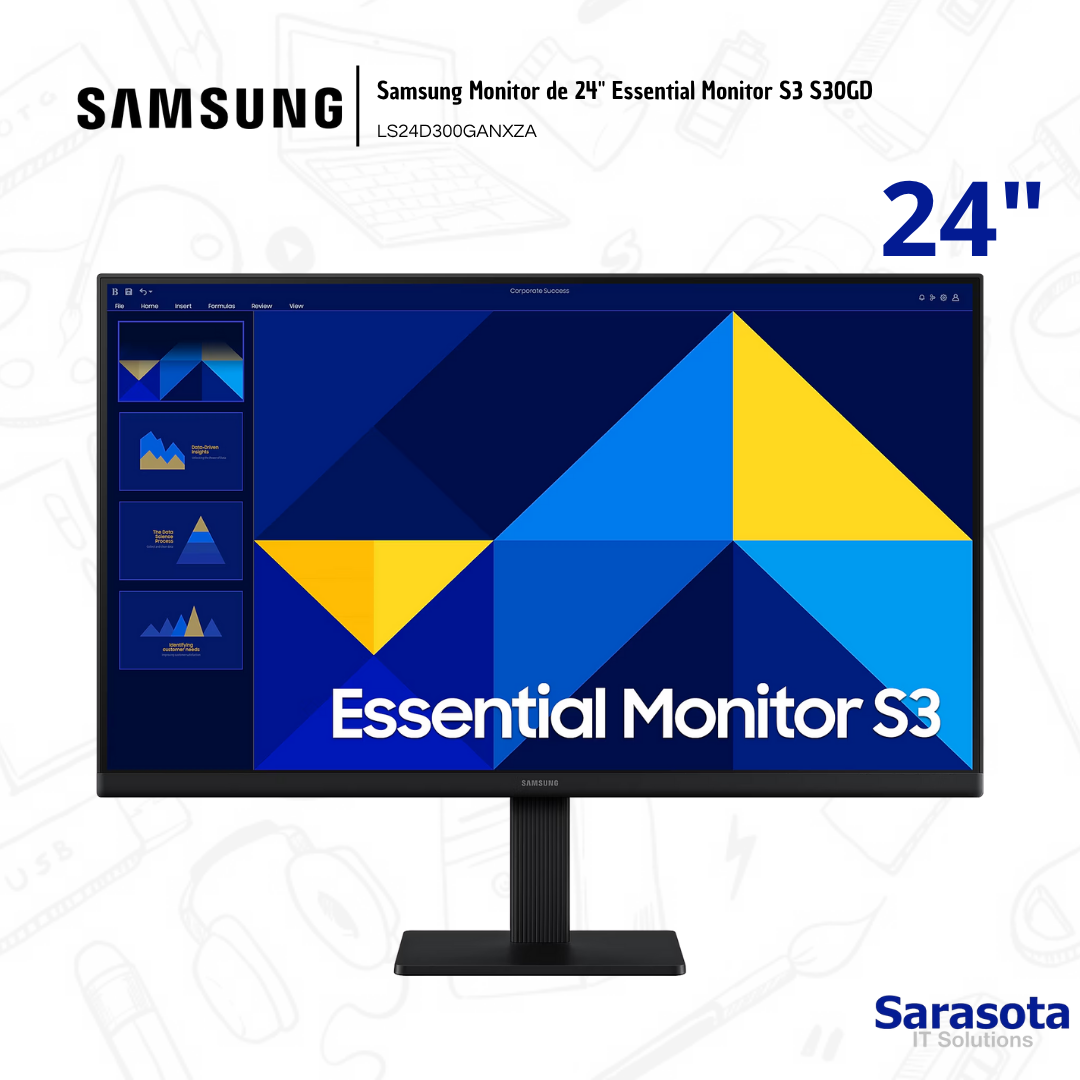 accesorios para electronica - Samsung Monitor de 24" Essential Monitor S3 S30GD 1