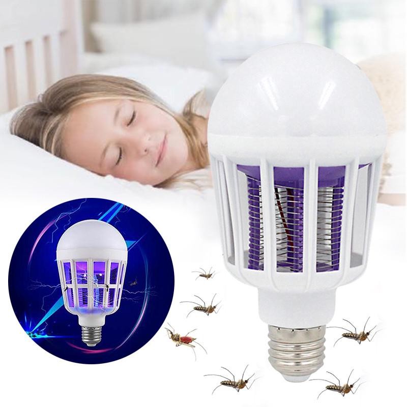 herramientas, jardines y exterior - mata mosquitos electrico tipo bombillo zancudo lampara led insectos trampa 2