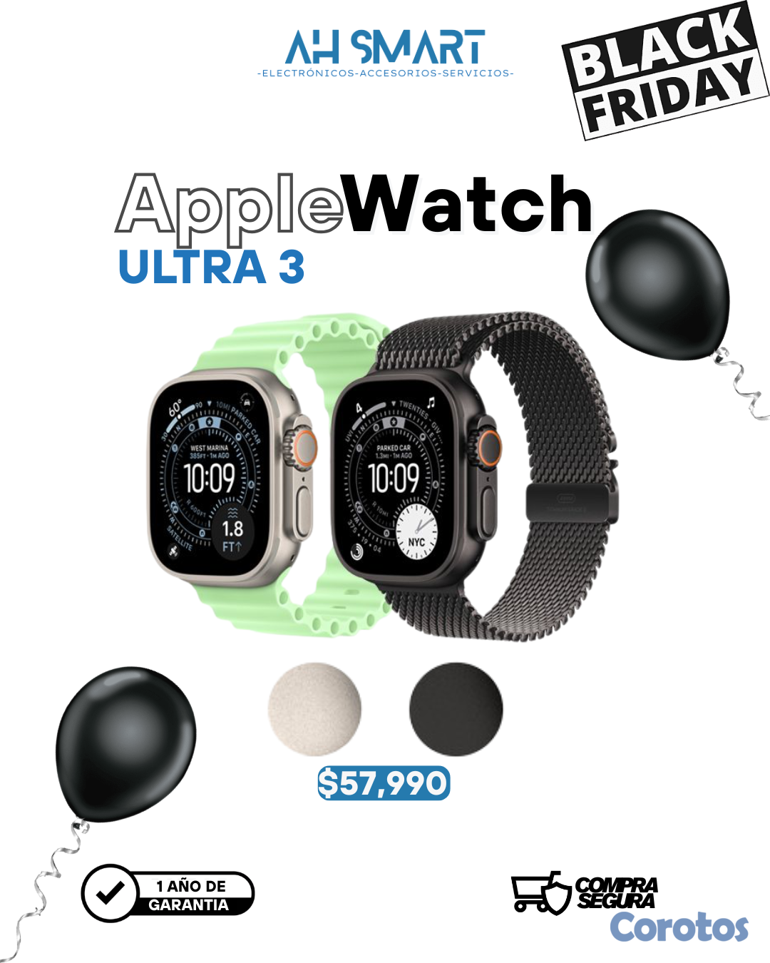 accesorios para electronica - Apple Watch Ultra 2, Ultra 3 Sellados Nuevos 2