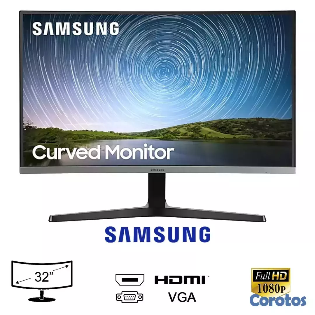 computadoras y laptops - MONITOR SAMSUNG CURVO 32 pulgadas FHD (1920 X 1080) 1500R, 75 HZ, 4MS,  1