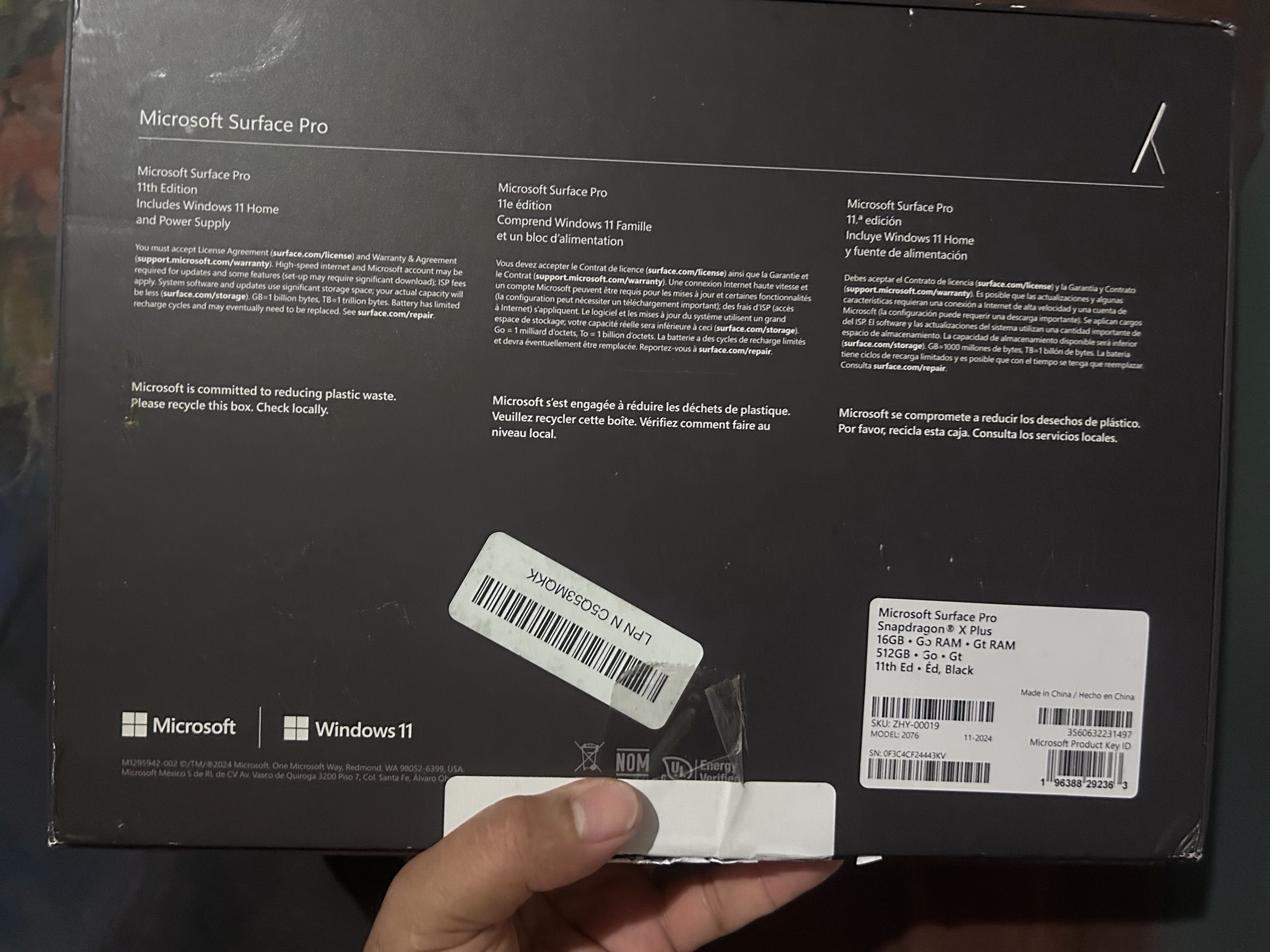celulares y tabletas - Microsoft Surface Pro 11 3