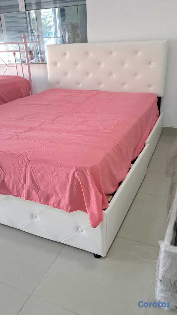 muebles y colchones - BASE DE CAMA FULL 54 CON 4 GAVETAS  IMPORTADA 1