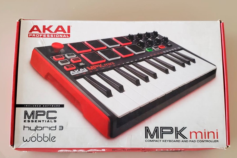 instrumentos musicales - Akai MPK Mini 2: Teclado Controlador MIDI Profesional en su Caja Original
