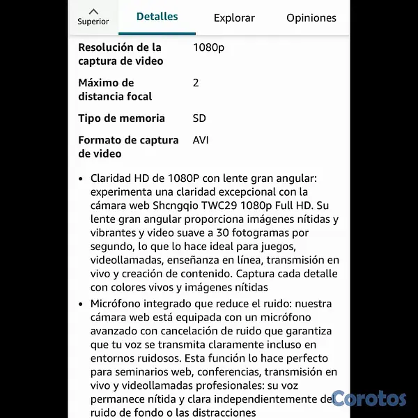 electrodomesticos - Cámara Web HD 8