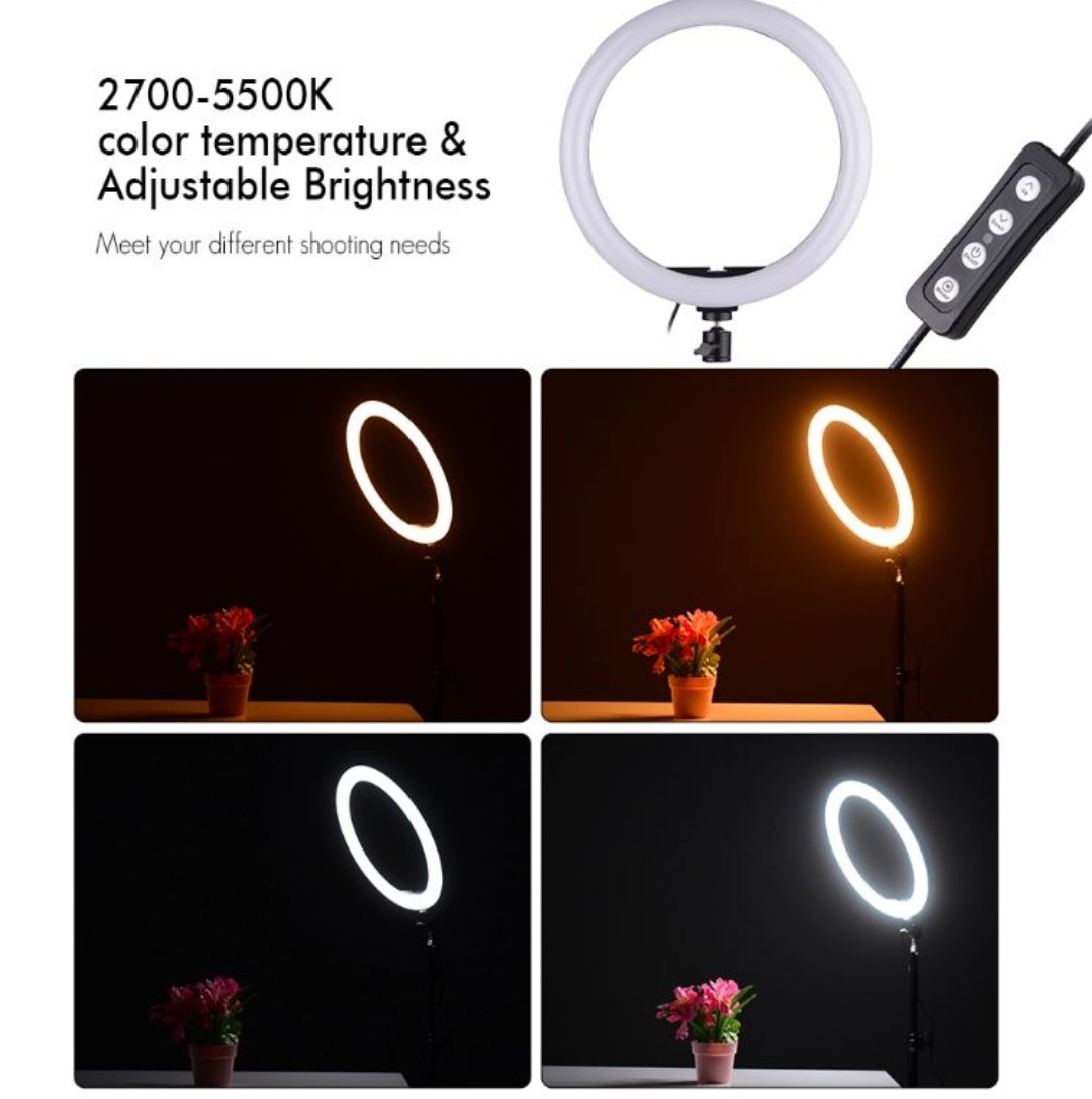 accesorios para electronica - Aro de luz de 14 pulgadas con trípode, ideal para instagram, tik tok, youtube 1