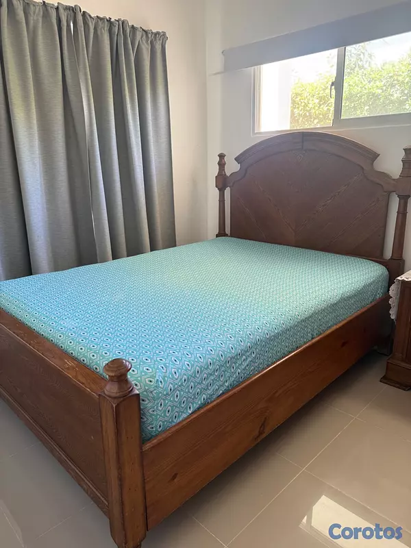muebles y colchones - CAMA KING SIZE EN MADERA  5