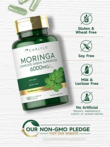 Salud y Equipamiento Médico - Moringa Oleifera | 180 Capsulas - Carlyle 4
