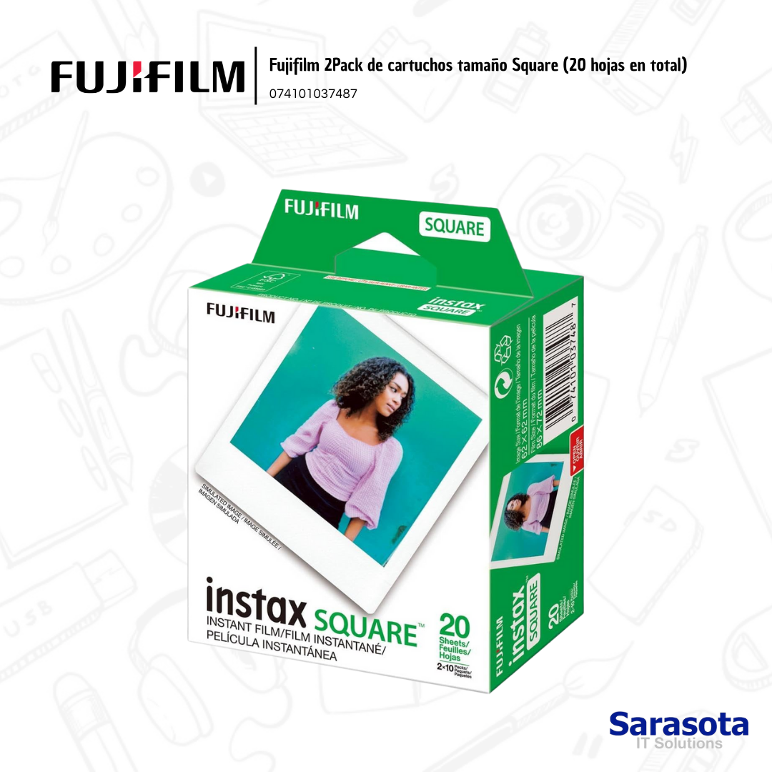 accesorios para electronica - Instax Square 2 pack de cartuchos de 10 fotos 0
