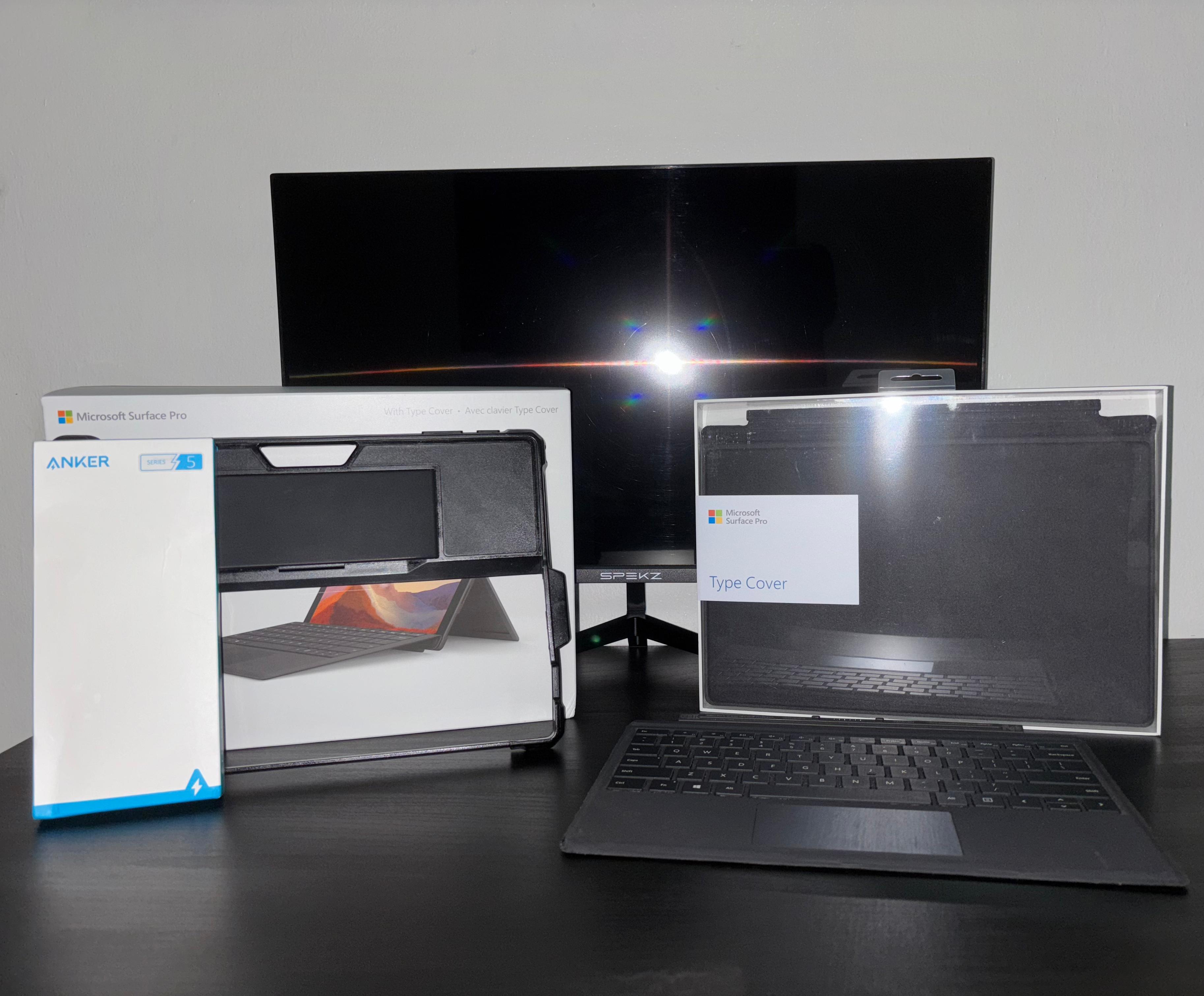 computadoras y laptops - Surface Pro 7 + Monitor + Teclados + Hub + Cover