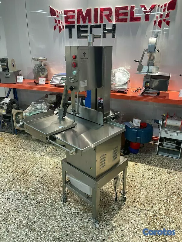 equipos profesionales - Sierra sinfin cortadora de carne hueso industrial 10