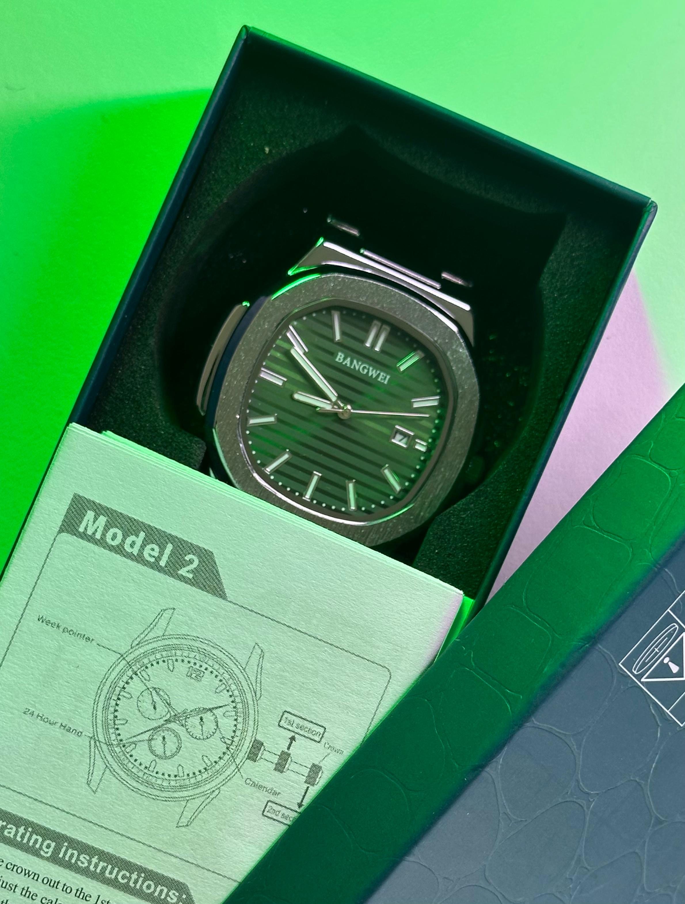 joyas, relojes y accesorios - Reloj de lujo de cuarzo esfera verde 5