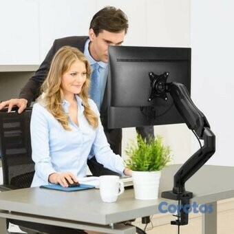 computadoras y laptops - SOPORTE KLIPX CON MECANISMO PARA MONITOR 17-27" NEGRO BRACKET SLIM CARGA 6.5KGS  2