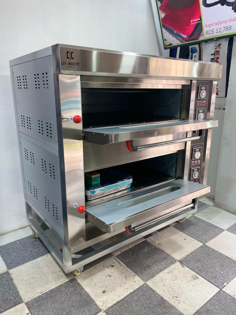 equipos profesionales - Horno cocina industrial de doble cabina para carnes pan pizza reposteria 8
