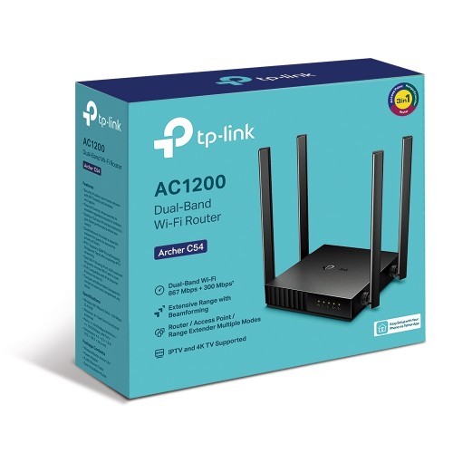 computadoras y laptops - ROUTER TP-LINK TL-ARCHER C54  AC1200,DUAL –BAND
867 Mbps+ 300 Mbps Rouste/ acces 0