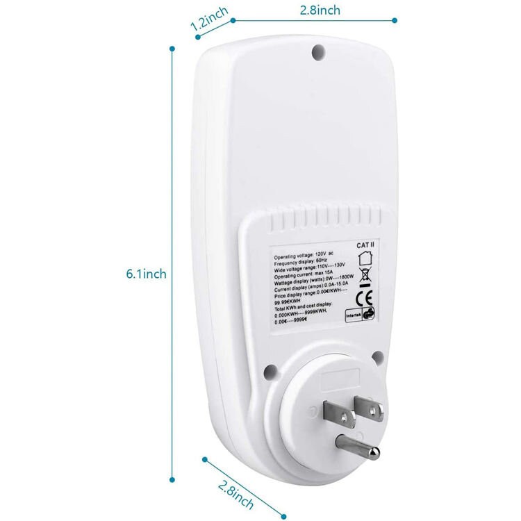 otros electronicos - Monitor de voltaje Medidor de energia electrica Tester de medidor electricidad 4