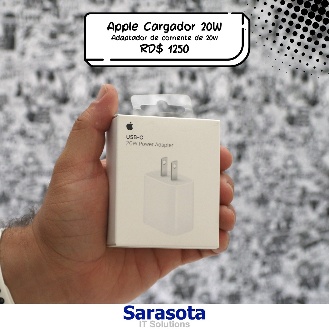 accesorios para electronica - Adaptador de corriente de 20w para dispositivos de Apple (Cargador o Fuente)
 0