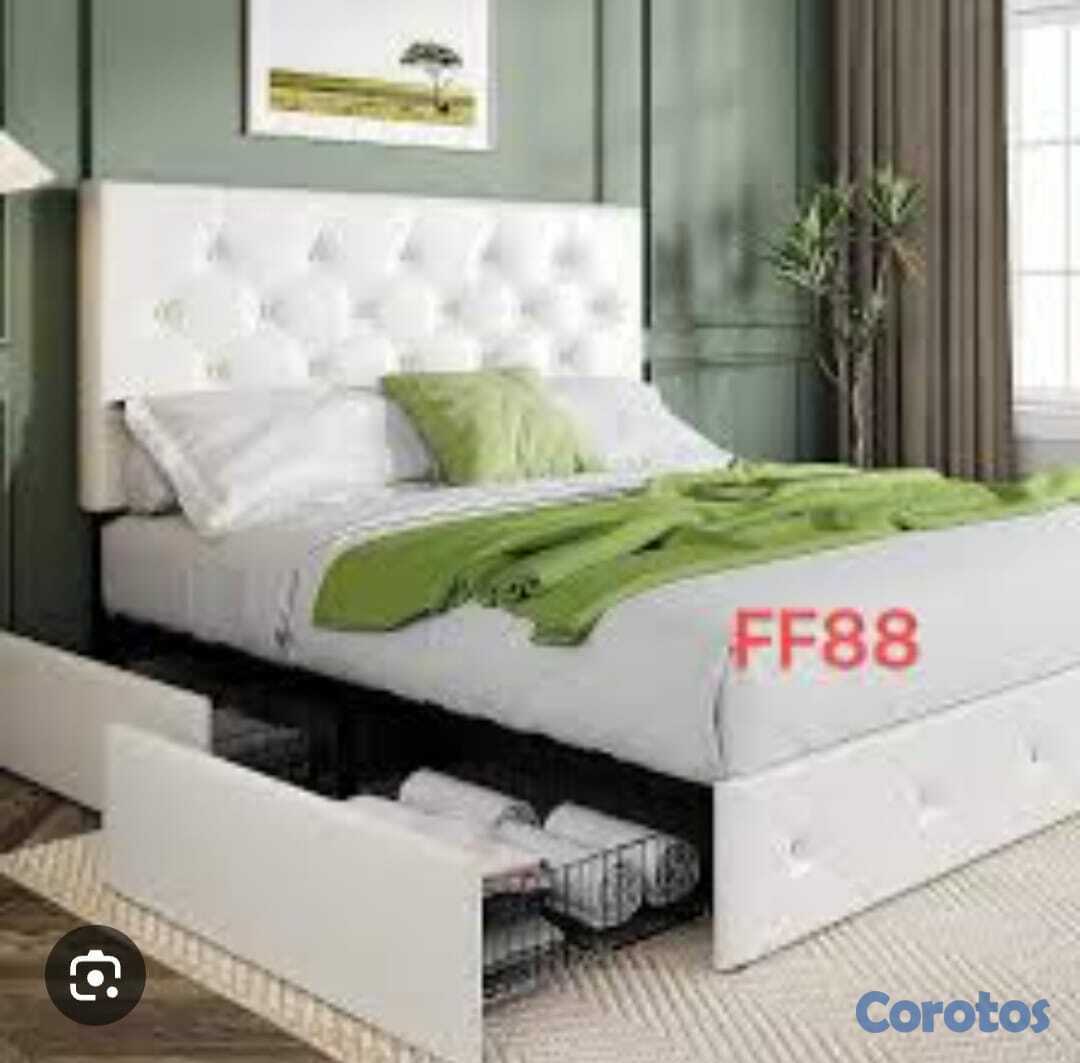 muebles y colchones - BASE DE CAMA FULL 54 CON 4 GAVETAS  IMPORTADA 2