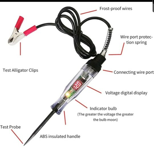 accesorios para electronica - Punta de prueba Bolígrafo de prueba para automóvil con pantalla digital: herrami