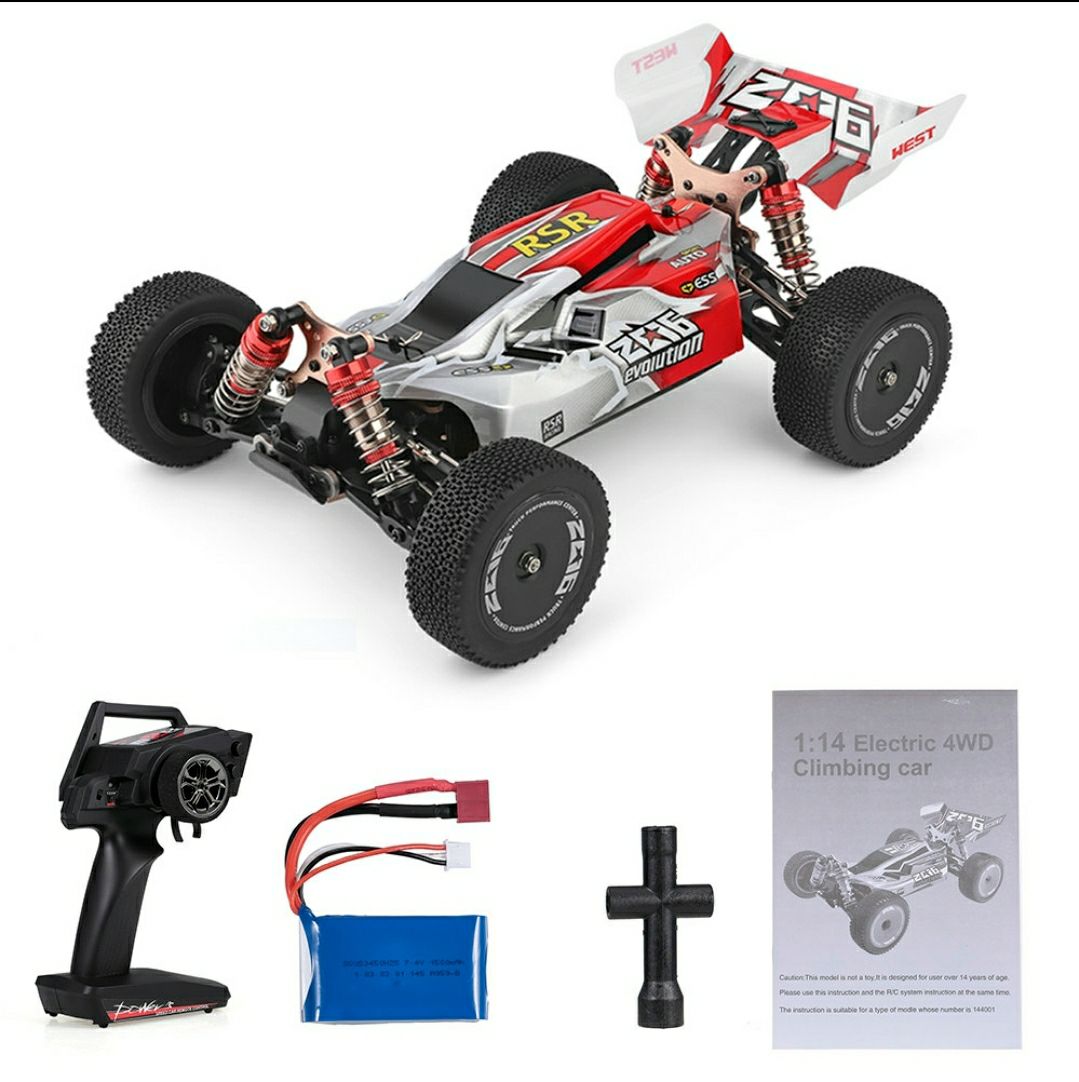 juguetes - Carro a control remoto RC Wltoys XKS 144001 1/14 60KM/h (3 Baterias)