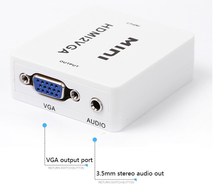 accesorios para electronica - Convertidor de HDMI a VGA 2