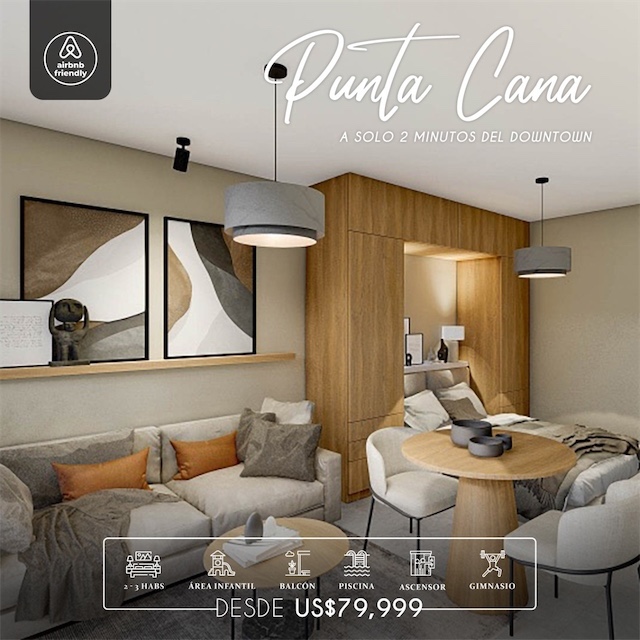 apartamentos - Venta de apartamentos en punta cana palmeras de boulevard con piscina y ascensor 0