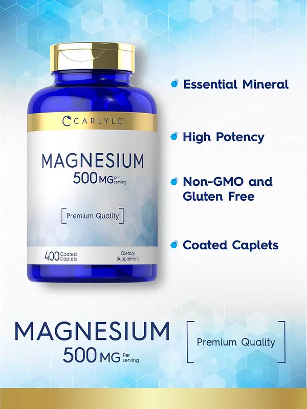 Salud y Equipamiento Médico - Magnesio 500mg | 400 Capsulas Recubiertas 4