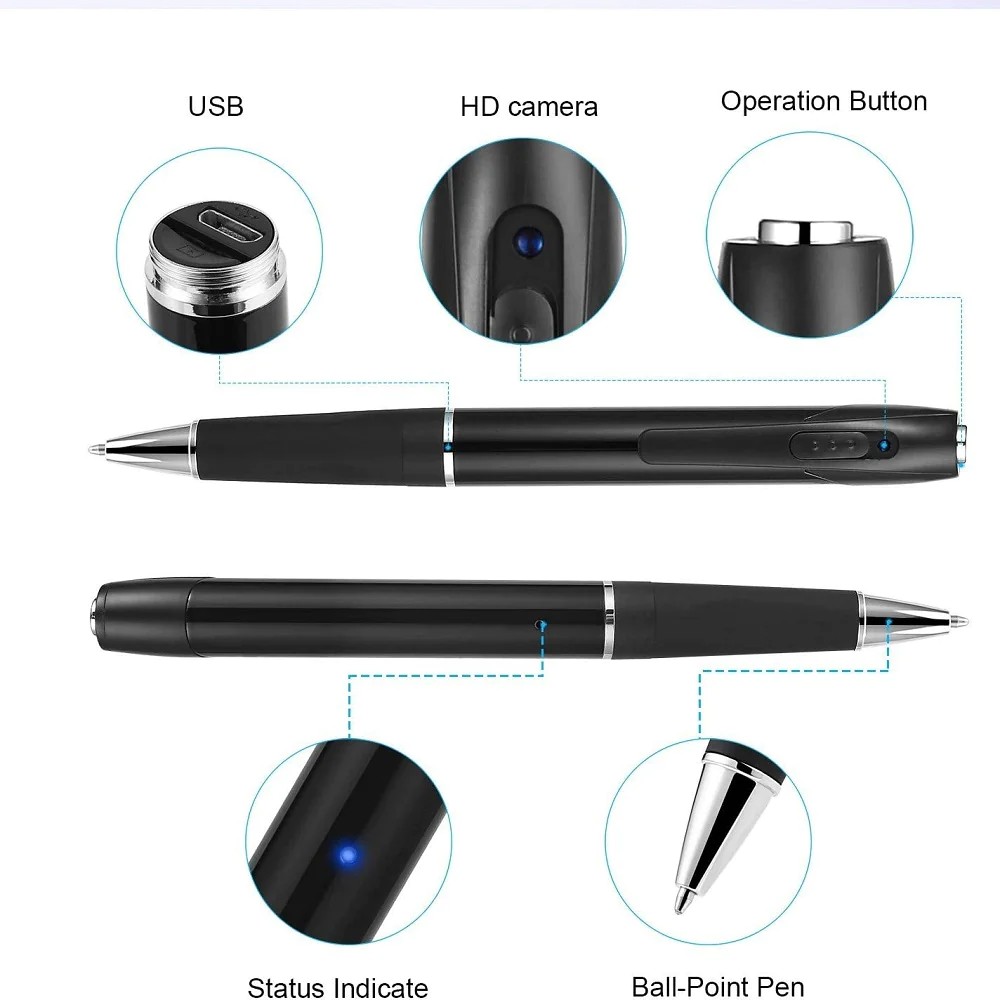 equipos profesionales - Lapicero con camara V8 Full HD Lapicero Grabador V8 Full HD 2