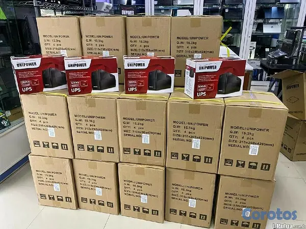 computadoras y laptops - UPS UNIPOWER DE 500VA REGULADOR INTEGRADO, TRABAJA CON PLANTA Y / INVERSOR 2