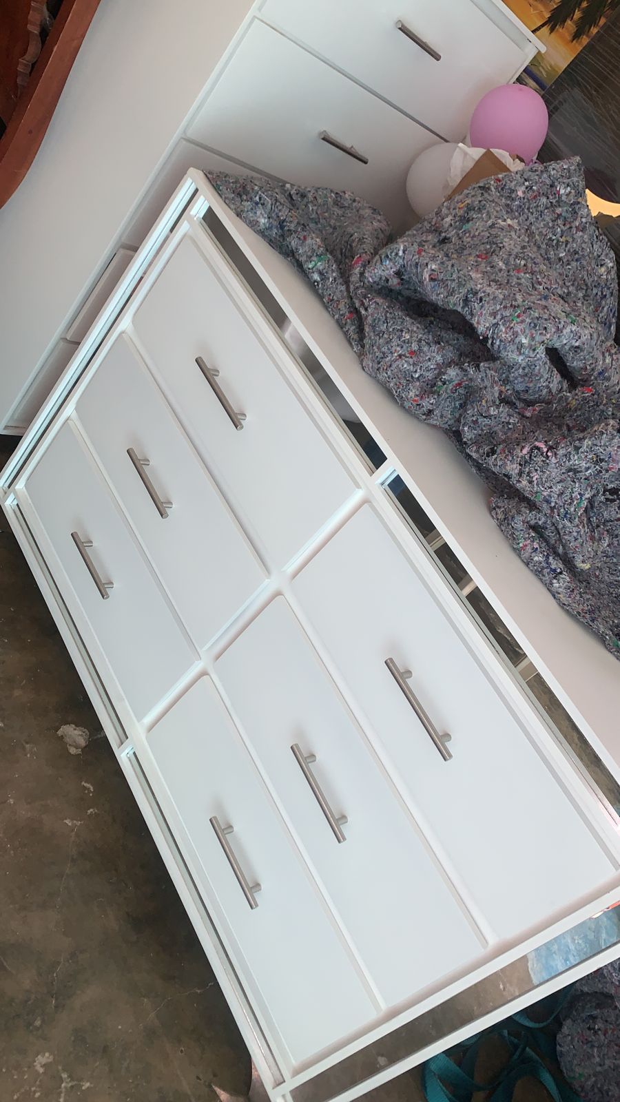 muebles y colchones - Ropero con gavetas blanco 