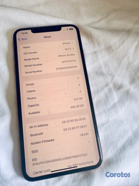 celulares y tabletas - iPhone XS Max – 512 GB – Factory Unlock 6