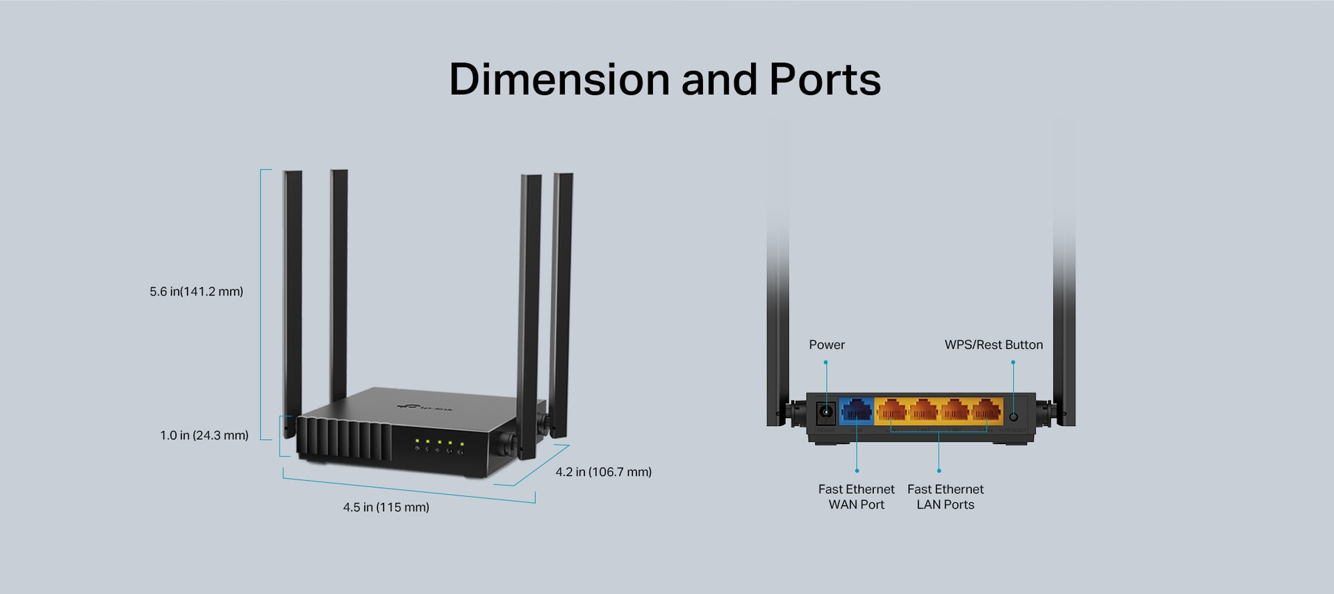 computadoras y laptops - ROUTER TP-LINK TL-ARCHER C54  AC1200,DUAL –BAND
867 Mbps+ 300 Mbps Rouste/ acces 1
