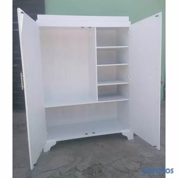 muebles y colchones - Closet ropero en color blanco moderno  2