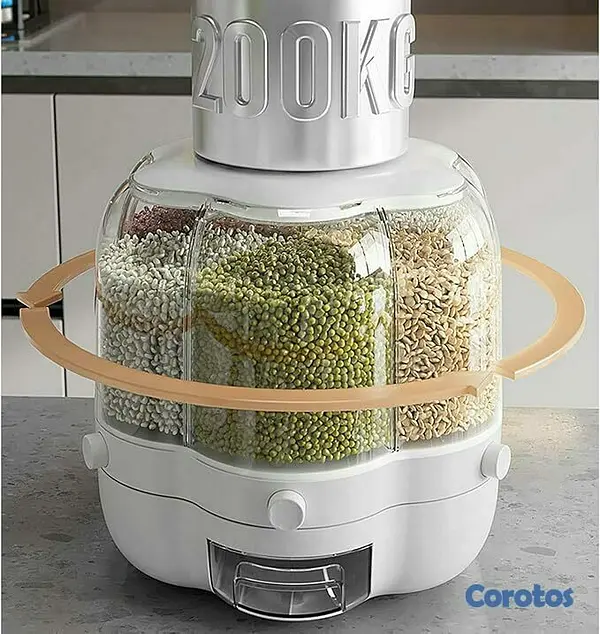 cocina - Dispensador de Granos Redondo de 6 Rejillas Girato 3