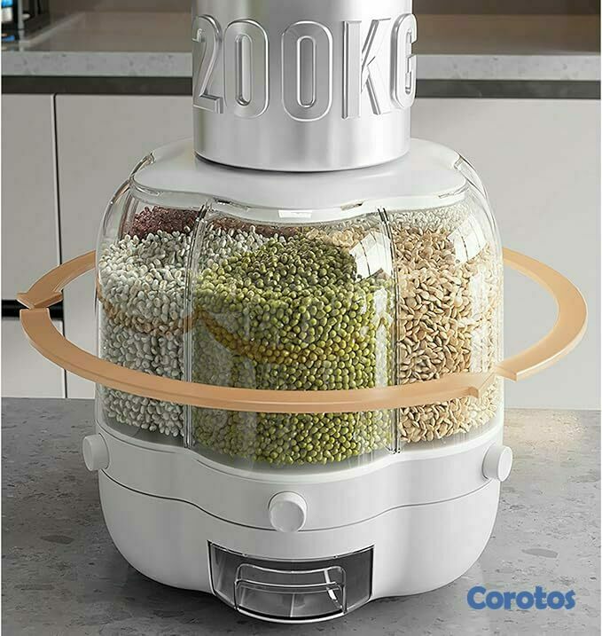 cocina - Dispensador de Granos Redondo de 6 Rejillas Girato 3