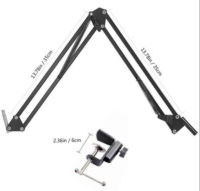 camaras y audio - Soporte de mesa de microfono condensador  2