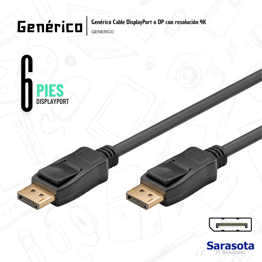 accesorios para electronica - Cable DisplayPort a DisplayPort o Cable DP 0