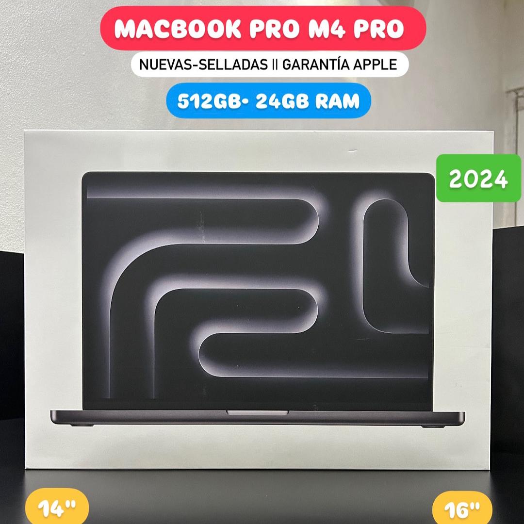 computadoras y laptops - MACBOOK PRO M4 PRO 16" 512/24GB RAM 2024 SELLADA OFERTAA🔥‼️