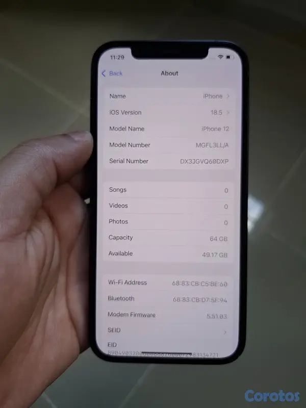 celulares y tabletas - Iphone 12 64GB Bloqueado 2